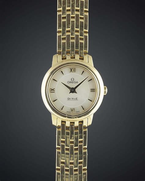 omega ladies gold watch|omega solid gold ladies watch.